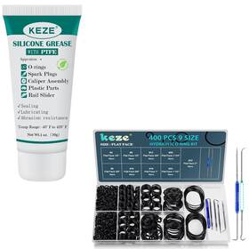 92003 Keze 726084335448 400 Pcs Hydraulic O-ring Flat Face Fittings And Silicone Grease With