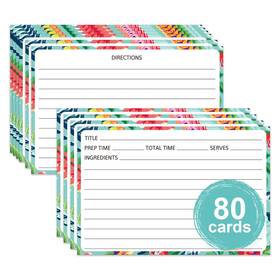 Kidepoch 768572251502 80 Pack 4 X 6 Inch Recipe Cards Cooking For Binder Double