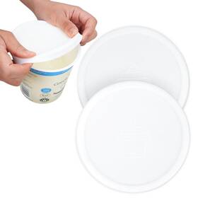 Kcklyouglid-ch-2p Kiicii 2 Pack Silicone Lids Compatible With Chobani 32oz Greek Yogurt
