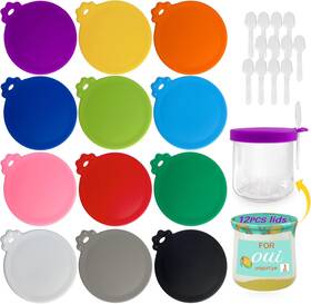 Ouigjg12 Kikiniko Oui Yogurt Jar Lids Silicone - 12 Pack For Yoplait 12pcs
