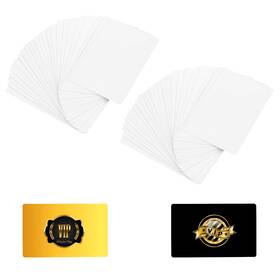 D02135 Kinbom 50pcs White Sublimation Metal Business Cards Double-sided 3.4x2.1 Inch Alu