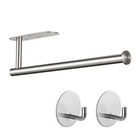 Xbl-pgh-001 Kinbrace Paper Towel Holder With 2 Hooks-under Cabinet For Kitchen Xbl-pgh-001 Kinbrace Paper Towel Holder With 2 Hooks-under Cabinet For Kitchen