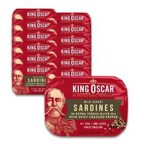 3480000655 King Oscar Wild Caught Sardines In Extra Virgin Olive Oil Spicy Cracked Pepp