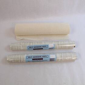 Kingsbridge International 013308446043 Lot Of 3 Beige Self-adhesive Vinyl Drawer Liners - Very Good Condition