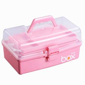 K2019s0627c Kinsorcai 12ftft Three-layer Clear Plastic Storage Box With Handle Craft Tool 3 Lay