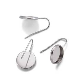 Stas-g071-47p-kissitty Kissitty 50pcs Stainless Steel French Style Round Bezel Cup Blank Tray Base S