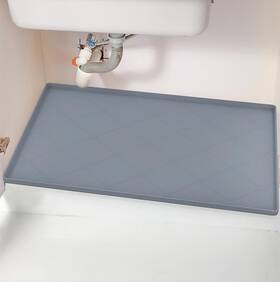 Kitbless 679523150204 Under Sink Mat For Cabinet 34 Inch X 22 Silicone Waterproof Liner