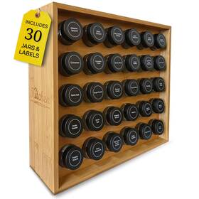 Kitchen Affections 787416793695 Bamboo Spice Rack Organizer 30 4 Oz Jars 720 Labels Funnel Ca Kitchen Affections 787416793695 Bamboo Spice Rack Organizer 30 4 Oz Jars 720 Labels Funnel Ca