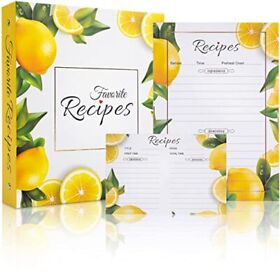 Kitchen Mania Lemon Recipe Binder Kit Book 8.5inch X 9.5inch Ring