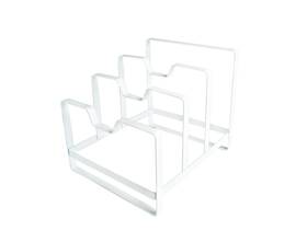 Kitchen Spaces 714415436612 Pot And Pan Organizer White