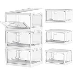 3p-sn Kmiectse Clear Storage Bin With Lid 3 Pack Stackable And Sturdy Pl
