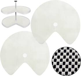 Kompmp 313096629605 2 Pcs Lazy Susan Shelf Liner - Non-adhesive Liners For Kitchen Cabinets A