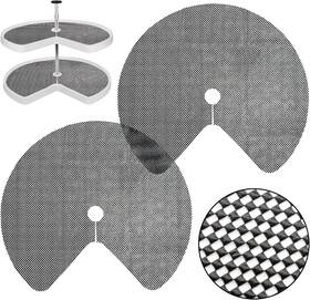 Kompmp 445022855857 2 Pcs Lazy Susan Shelf Liner - Non-adhesive Liners For Kitchen Cabinets A