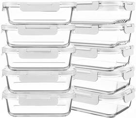 B86008 Komuee 10 Packs 30 Oz Glass Meal Prep Containers Food Storage With B86008 Komuee 10 Packs 30 Oz Glass Meal Prep Containers Food Storage With
