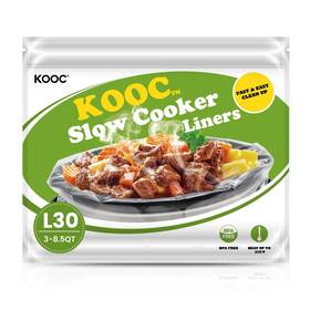 Kooc 973497690310 Slow Cooker Liners 13 Inch X21 30 Count Disposable Plastic Bags Pot C