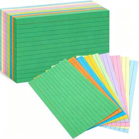Hkl0338 Koogel Index Cards 4x6 Inch 180 Count Colored Large Flash Multicolor