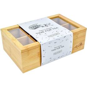 8-storage Kozy Sweet Home 301633991636 Tea Box Storage Organizer Large Compartments And Natural Bamboo N/a