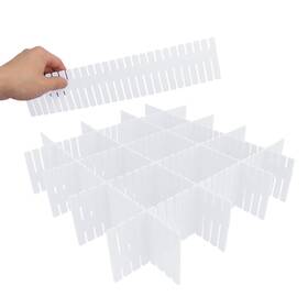 Kuklipjim 726451878479 100 Pcs Premium Diy Drawer Dividers White Adjustable Organizers For