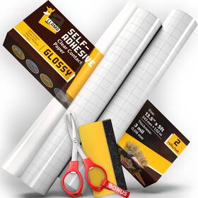 Ccp1 La Llama Clear Paper 13.5 X 5ft/roll - Multipurpose 2 Pack Self Adhesive Rolls