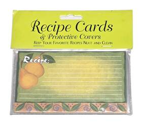 Labeleze 739772020403 Recipe Cards With Protective Covers 3 X 5 - Pears Fruit Themed New Labeleze 739772020403 Recipe Cards With Protective Covers 3 X 5 - Pears Fruit Themed New