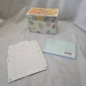 Lang 739744051749 4 Inch X 6 Recipe Box With Index And New Cards Floral Sheri Baldwin Design