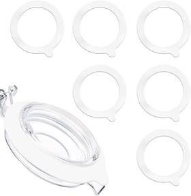 1078160 Lasuroa 6 Pcs Silicone Canning Jar Gaskets 3.74in Airtight Seals White