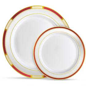 Vtn-pc710-gbd Laura Stein Designer Dinnerware Set 64 Disposable Plastic Party Plates Pl