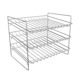 83-151 Lavish Home Canned Food Organizer Chrome Plated Iron Holds Up To 36 Cans 83-151 Lavish Home Canned Food Organizer Chrome Plated Iron Holds Up To 36 Cans