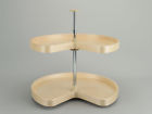 Ld-4bw-472-24-1 Banded Wood Kidney Shelf Lazy Susan