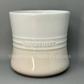 3480cs Le Creuset Stoneware 2.3 L / 2.75 Quart Utensil Crock Meringue Marked Second