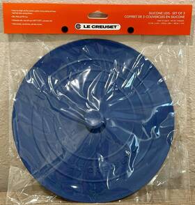 Le Creuset 630870211444 Set 3 Cobalt Blue 11 8 And 4 Inch Silicone Knob Storage Lids Bpa Free