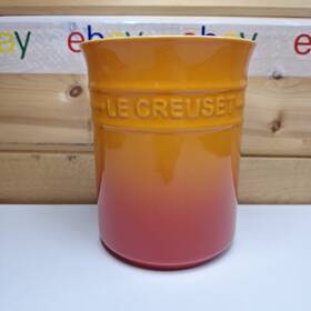 Le Creuset 843251100071 New Flame Small Utensil Spatula Crock 1.15 Quart 6 Inch Tall Classic