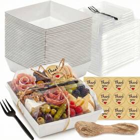 5inwforkw Leafiew 50 Pack Small Charcuterie Boxes With Clear Lids And Forks - To Go Pap 5inwforkw Leafiew 50 Pack Small Charcuterie Boxes With Clear Lids And Forks - To Go Pap