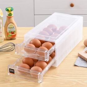 Yfl-esb-111 Lean On Us Ucarso 24 Grid Drawer Type Egg Storage Box Kitchen Tray Refrigerator Containe