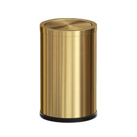 110x-18 Leasylife 707091603140 18l/4.7gal Gold Bathroom Trash Can With Lid Brass Garbage ... Fast Ship