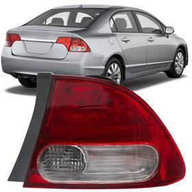 Cv-004 Leavan Tail Light Compatible 2009-2011 Honda Civic Sedan Hybrid Halogen Rear Li