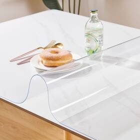 Cle15-42x80 Leffora Clear Table Cover Protector 42 X 80 Inch 1.5mm Thick Plastic Desk