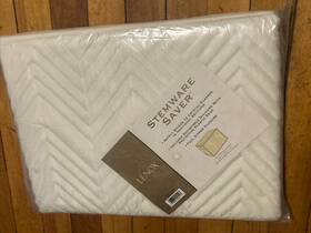 6431-1505 Lenox Stemware Saver Quilted Zippered Packaging Stores 12 Crystal Glasses