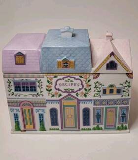Lnxrcp2 Lenox Village Porcelain Recipe Box No Cards 1994