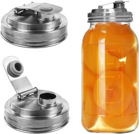 20250616 Lenpestia 2 Pack Wide Mouth Mason Jar Stainless 86mm Lids Steels