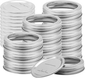 Cl-01 Lenpestia Canning Lids With Rings 24pcs And Bands/rings For Mason Silver
