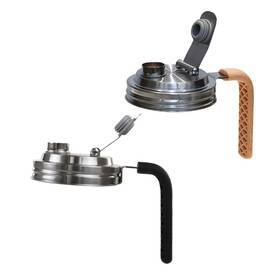 Libitree 027685079909 Stainless Steel Mason Jar Lids With Rubber Gasket And Handle F