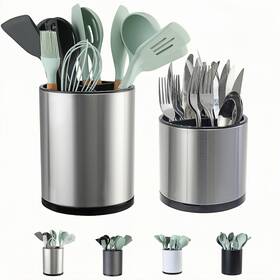 H3040 Libodour Utensil Holder Extra Large For Kitchen Counter Silverware Org