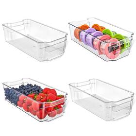 Lmfrd44g Lifemaster Multi-purpose Refrigerator Bins - 4 Pieces Usable And Stackable Design Fridge