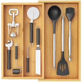 24327 Lifewit Utensil Organizer For Kitchen Drawer Expandable Cooking Tray
