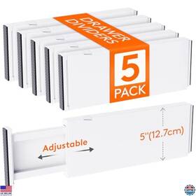 B0cw5ll9p9 Lifewit 5 Pack Adjustable Drawer Dividers Inch High Expandable Organizers For Home Use
