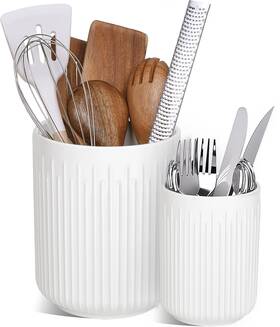 Eb-w15k-r6zl Linksandt Utensil Holder 7.3 Inch 5.4 Ceramic Kitchen For Countertop Larg