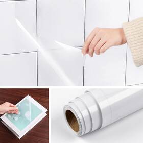 026-7-a Livelynine Paper Clear Roll 17.7x277 Self Adhesive Kitchen Cabinet Peel And Stick