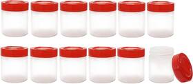 Ljdeals 850011556795 1 Oz Plastic Spice Jars With Red Caps And Sifters For Herbs Spices