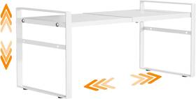 Ljh100172 Ljhfuqhuhu Expandable Cabinet Shelf Organizer Riser For Kitchen Pantry Cupboard White